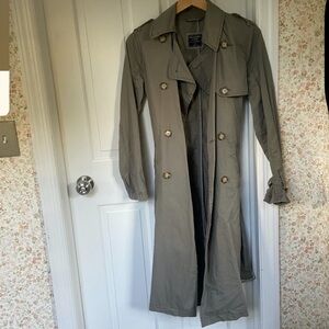 Abercrombie & Fitch Green Trench Coat